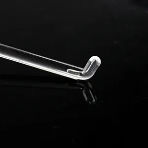 Gancio in plastica trasparente per pannello forato esposizione merce negozio scaffale