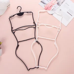 Plastic swimsuit display hanger body shape bikini holder for retail store apparel showcase black white