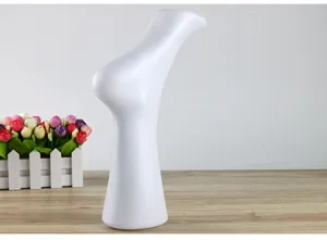 White plastic foot mannequin short leg sock display model for shoes socks photography props