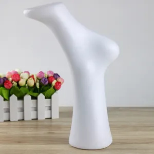 Women Short Foot Mannequin Plastic Foot Model For Socks And Shoes Retail Display Photography Props White