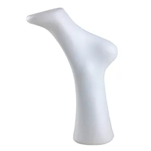 White female foot mannequin for sock shoe display, short leg model photography props