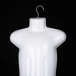 Children plastic mannequin torso half body clothing display hanger for swimwear store showcase