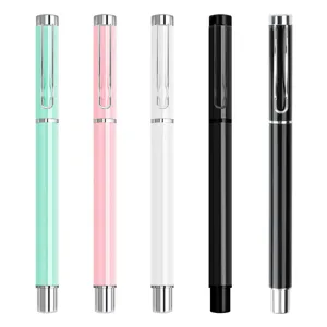 Minimalist Metal Gel Ink Pen Smooth Writing Business Office Gift Signature Pen Metal Ballpoint Pen For Professionals