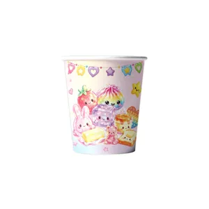 Süße kawaii bunte Pappbecher für Geburtstag Party, schöne bunte Cartoon Tischdeko Artikel.