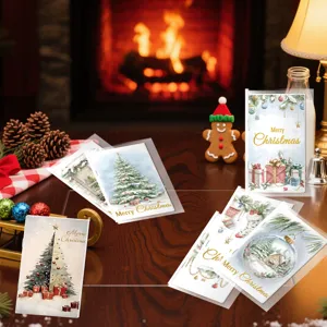 Weihnachtsgrußkarten Set festliche Notizbücher schöne Cartoon Schreibwaren Geschenke für Party