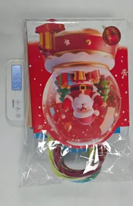 Christmas paper gift bag with festive Santa design, durable handles for holiday packaging.