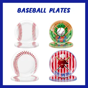 Baseball Pappteller für Sport Themengeburtstag Party Dekorationen Tischdeko Set.
