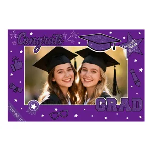 Cornice photo laurea festa decorazione 2026 congratulazioni viola accessori set