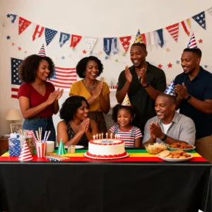 Wasserdichte dicke Einweg Juneteenth Party Tischdecke Tischabdeckung fuer Festtagsfeier