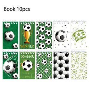 Mini Taccuini a Spirale a Tema Calcio per Studenti Bambini Scrittura Quotidiana Blocchi Note Regali per Feste Articoli di Cancelleria Sportivi