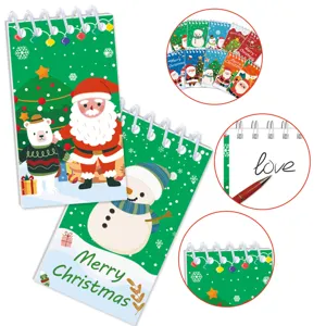 Weihnachten Mini Spiralnotizbuch tragbarer Taschennotizblock für Schüler Geschenk
