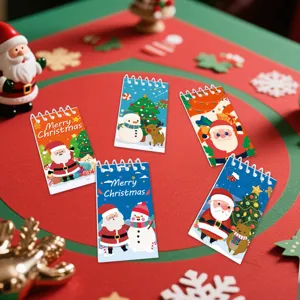 Weihnachtliches Mini Spiralblock Set, süßes tragbares Taschennotizbuch für Schüler.