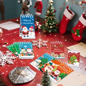 Weihnachten Mini Spiralnotizbücher tragbare niedliche Notizblöcke feierliche Geschenke