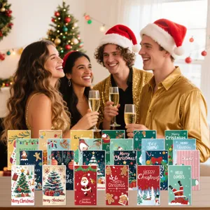 Weihnachts Mini Notizbuch Taschenbuch Set mit festlichen Motiven für Studenten und Geschenke.