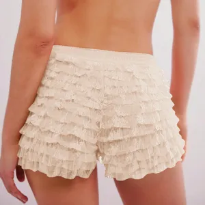 Lolita multi-layer ruffle low-waist shorts wave beach hot pants for women summer fashion