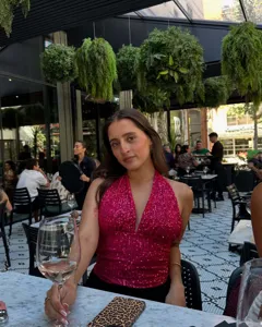 Pink sequin halter tank top, sexy V-neck sleeveless design, stylish summer party wear.