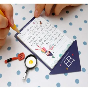 Blocco notes adesivo carino coreano a forma di casa con design di ricette per ufficio e scuola