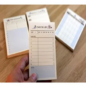 Cute creative sticky notepad checklist planner student memo pad stationery set 4 styles