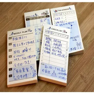 Creative sticky note pad student planner memo pad set weekly plan check list stationery supplies