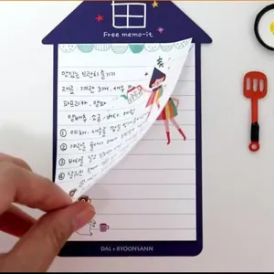 Blocchetti adesivi carini a forma di casa con design coreano per appunti giornalieri.