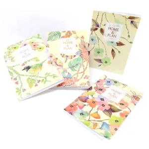 Floral watercolor accounting notebook, household financial planner and daily journal for budgeting.