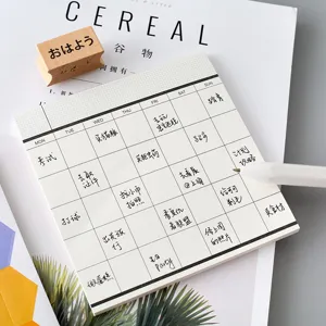 Bloc de notas de planificación semanal minimalista con cuadrícula para tareas.
