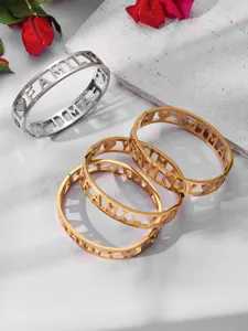 Stainless steel hollow FAMILY letter cuff bracelet fashion gold silver jewelry for women