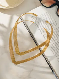 Minimalistische V-vormige meerstrengs gouden halsketting voor vrouwen elegante chique sieraden