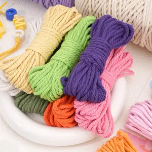 Colorful Polyester Cotton Braided Cord DIY Jewelry Making Material Rope For Handmade Bracelet Necklace Accessory Binding Thread