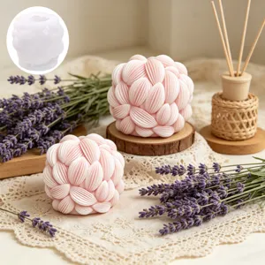 3D flower ball silicone mold for candle and resin casting creative DIY craft decorative gift