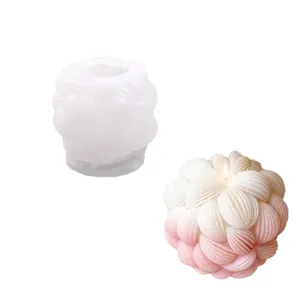 3D flower ball silicone mold DIY scented candle resin decoration craft tool for handmade gifts
