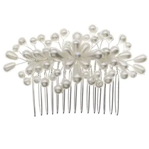 Bruid parel haar kam bruiloft vintage handgemaakte haar accessoire voor dames styling