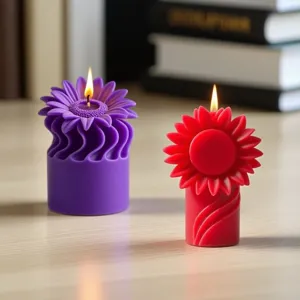 Vela aromática perfumada de girasol hecha a mano adorno decorativo creativo para el hogar