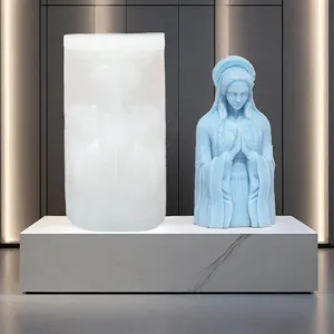 Moule en Silicone Statue de Déesse en Prière DIY Fait à la Main Bougie d'Aromathérapie Moule en Résine de Plâtre Décoration