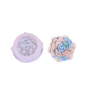 3D rose flower silicone mold for DIY aromatherapy candles, handmade soaps and gypsum crafts.