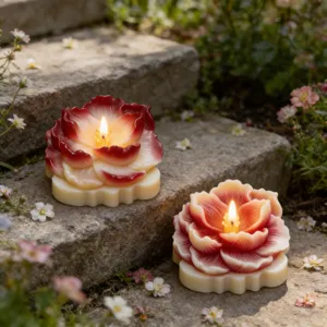 3D bluhende Blumen Duftkerze Heimdeko Ornament romantisches Geschenk fur das Zuhause