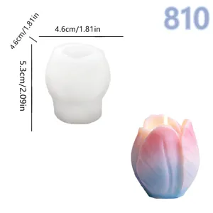 Siliconen tulp bloem mal voor DIY geurkaarsen epoxyhars ambachten en handgemaakte zeep.