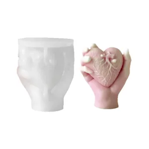 Siliconen mal voor DIY hand holding hart ambachten, perfecte Valentijnsdag decoratie.