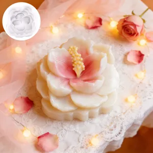 3D blühende Blume Silikonform für DIY Kerze Seife Harz Gießen Handwerk Heimdekor