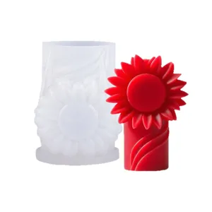 Molde de silicona para vela de girasol bricolaje adorno de cera difusor vista principal