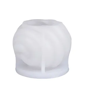 Molde de silicona en espiral con corazón 3D para velas aromáticas hechas a mano y decoración del hogar.