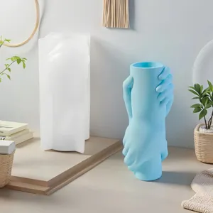 Silikonform für kreative Handhalte-Vase und Kerzenhalter, ideal für DIY-Wohnkultur und Handwerk.