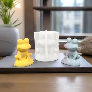 Stampo per Torte in Silicone a Forma di Rana Cartone Animato 3D per Cioccolato Caramelle Sapone Resina Fai da Te Strumenti da Forno Decorazione