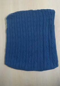 Gemütlicher Baby Strick Schlafsack für den Winter Kinderwagen Fußsack warme Decke blau in Blau