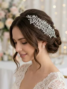 Bridal rhinestone hair band exquisite wedding hair accessory for elegant evening gowns
