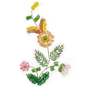Handgemaakte kralen bloem patch DIY pailletten en strass appliques voor kleding en tassen