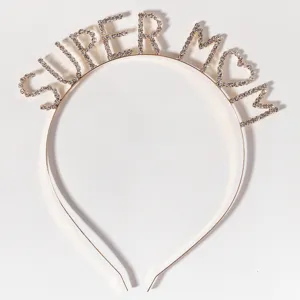 Muttertag Strass Buchstaben Haarreif, glitzernder Kristall Kopfschmuck für Partys.