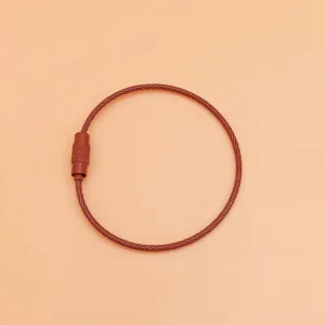 Anello portachiavi in filo colorato accessorio in lega fibbia per cavo braccialetto DIY