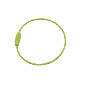 Anello portachiavi in filo verde, anello per cavo colorato, accessorio in metallo per bracciali.