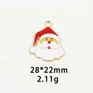 Christmas Santa Claus alloy DIY enamel pendant charm for bracelet necklace jewelry making accessories